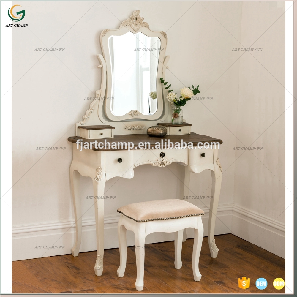 French White Carved Dresser With 3, Dresser With 3 Mirrors